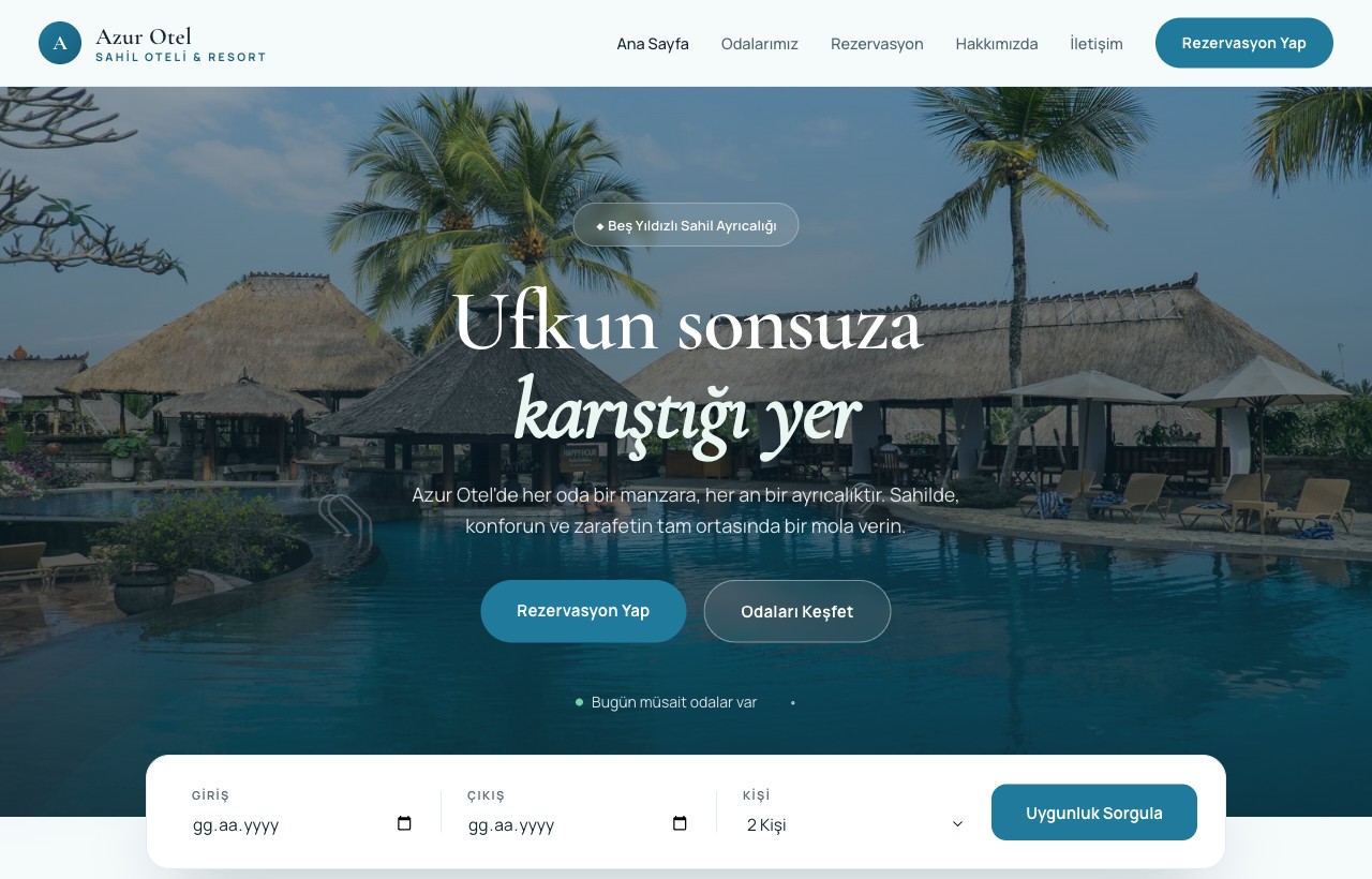 Otel — Azur örneği