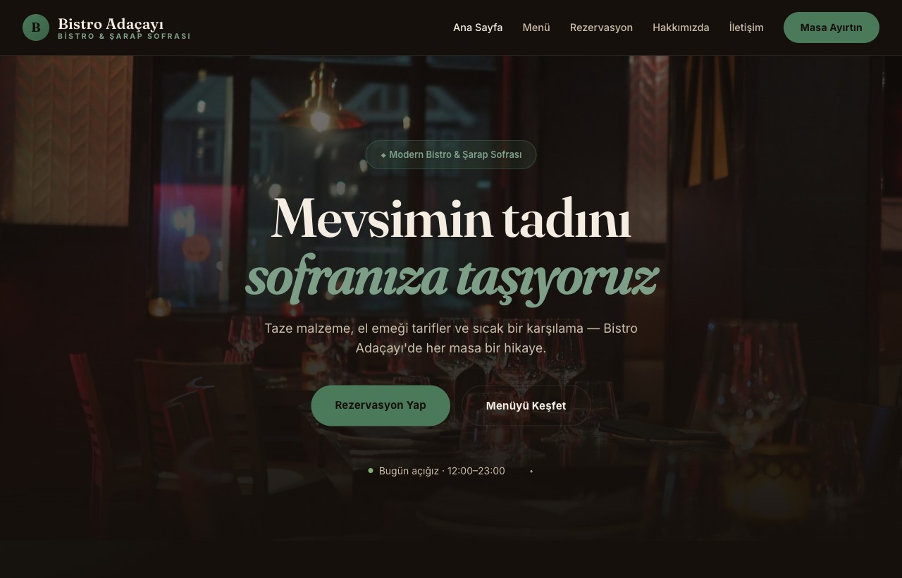 Restoran — Bistro örneği