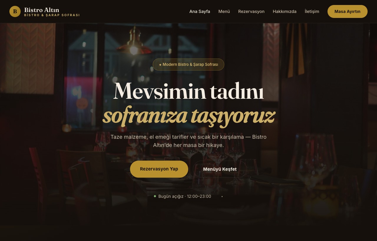 Restoran — Bistro örneği
