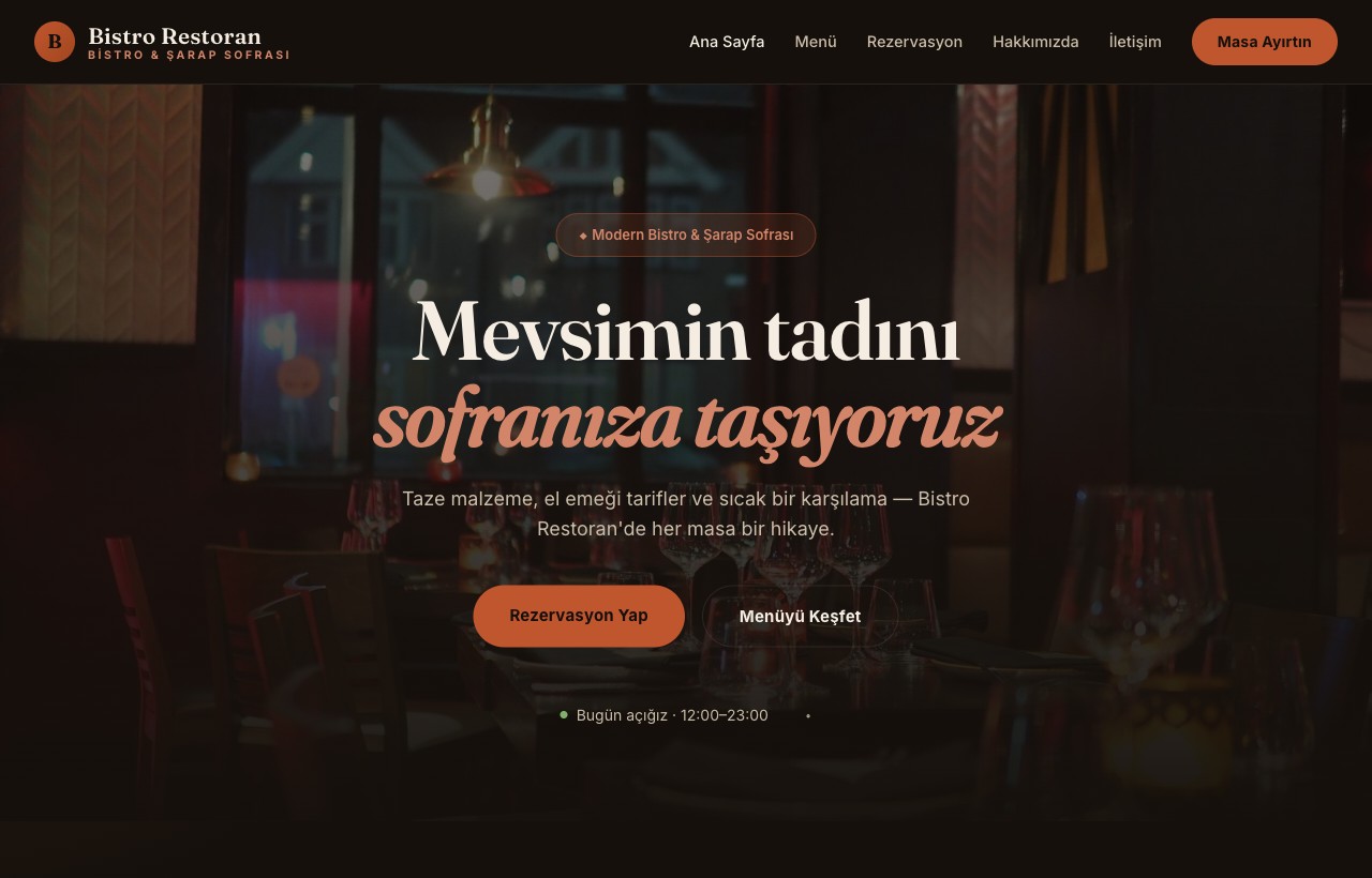 Restoran — Bistro örneği