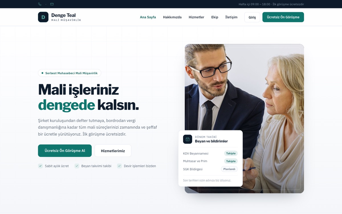 Mali Müşavirlik — Denge örneği