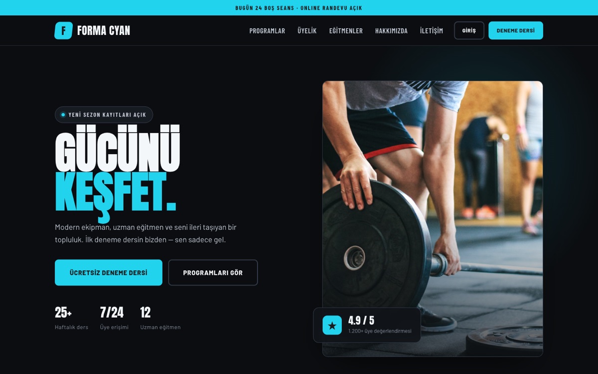 Spor Salonu — Forma örneği