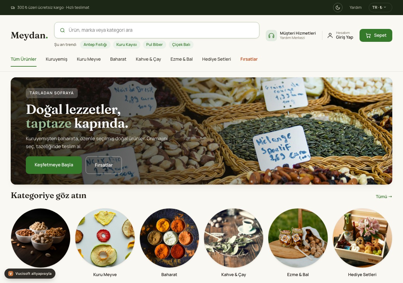 Gurme & Doğal — Çeşit 1 örneği