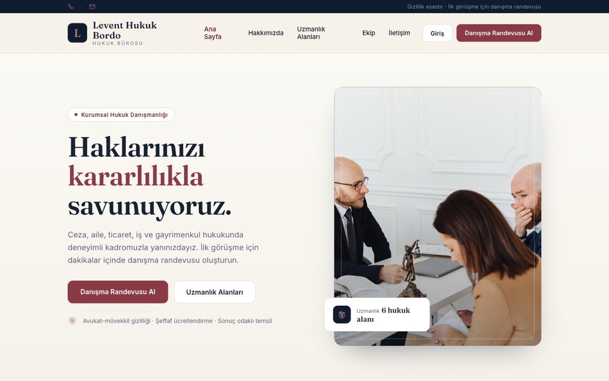 Hukuk Bürosu — Levent örneği
