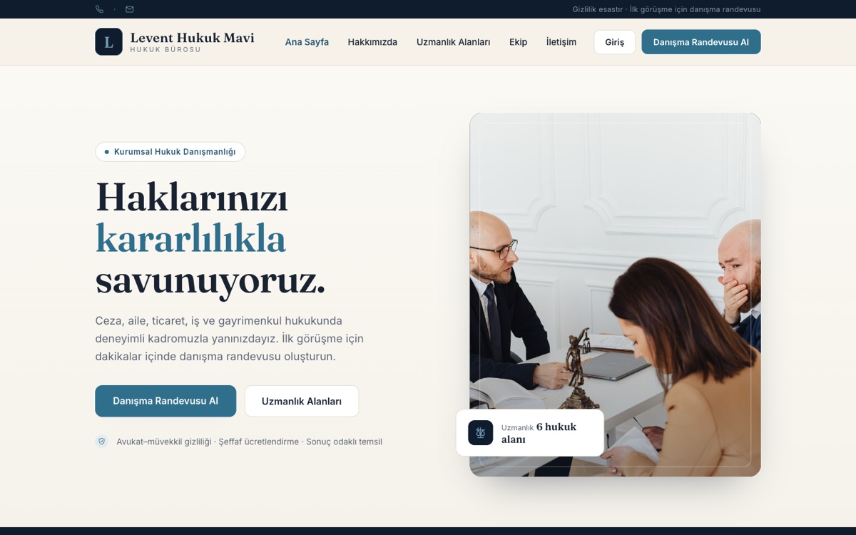 Hukuk Bürosu — Levent örneği
