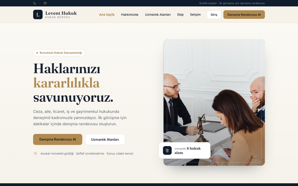 Hukuk Bürosu — Levent örneği