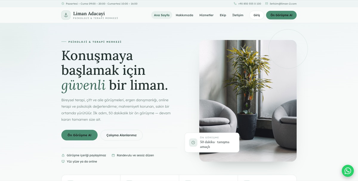 Psikolog — Liman Psikoloji örneği