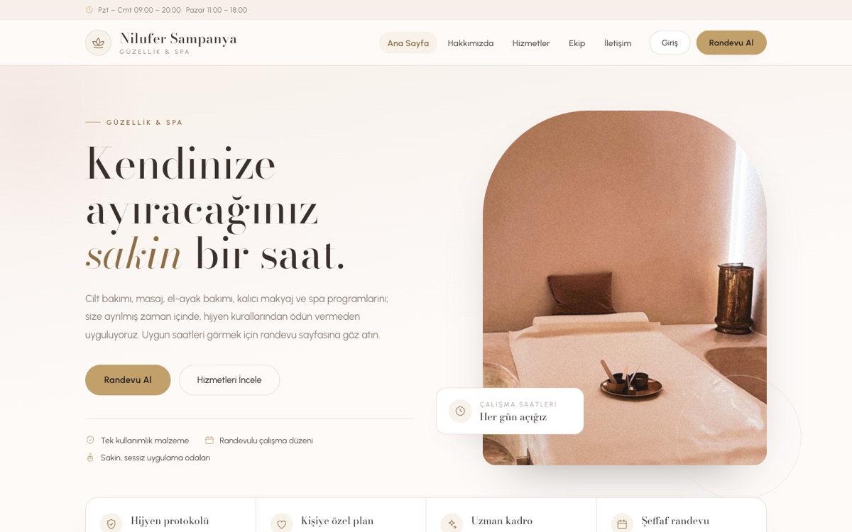 Güzellik & Spa — Nilüfer örneği