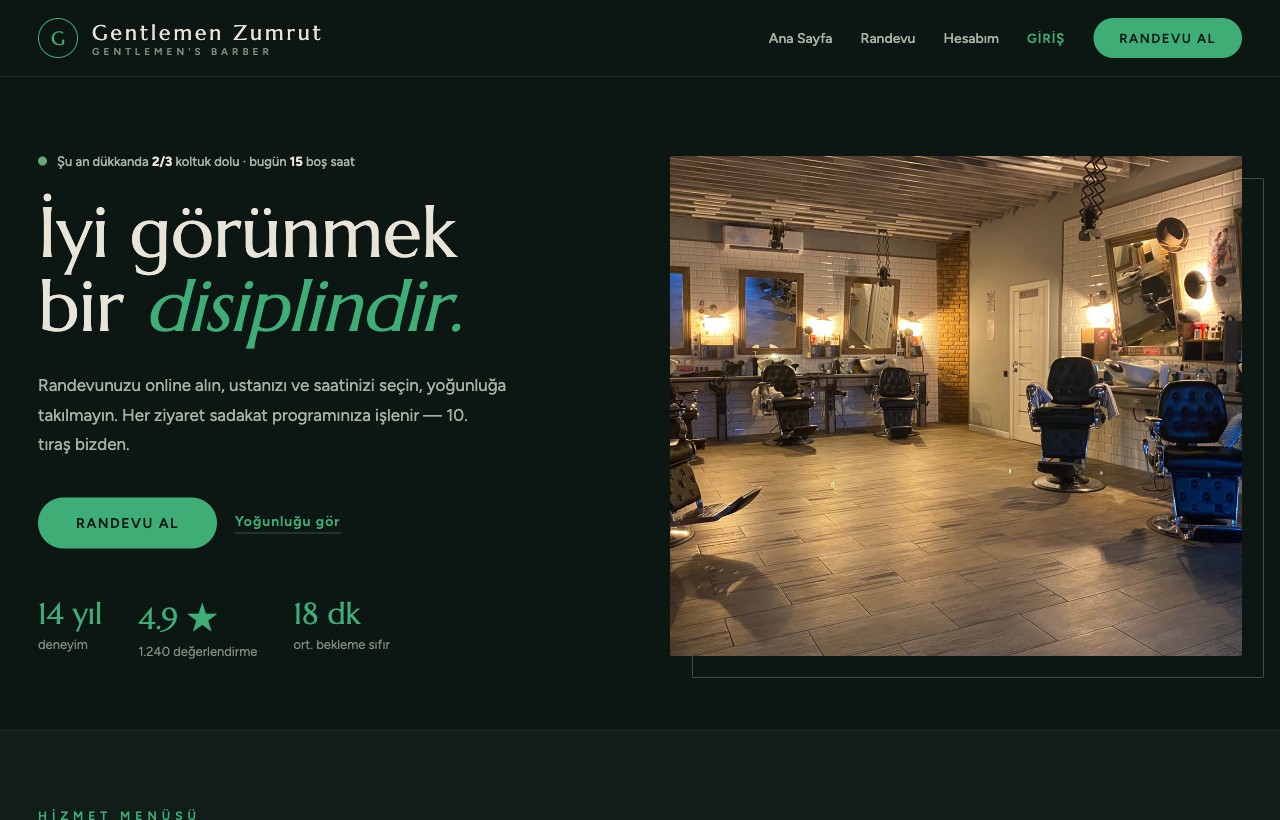 Gentlemen Barber örneği