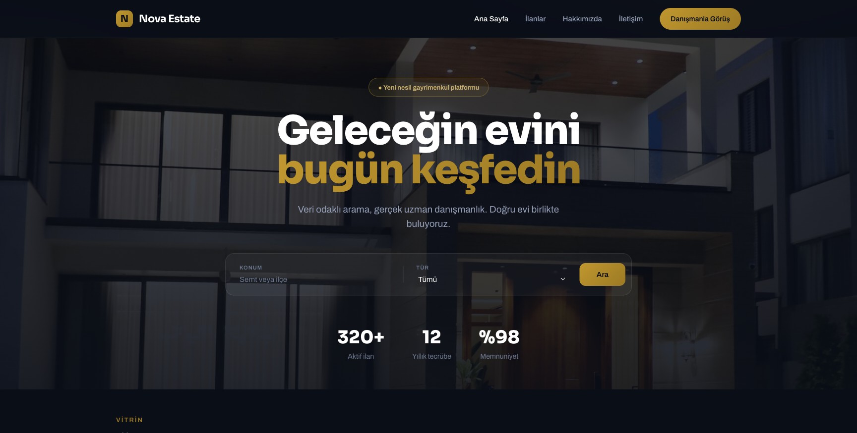 Emlak — Nova Estate örneği