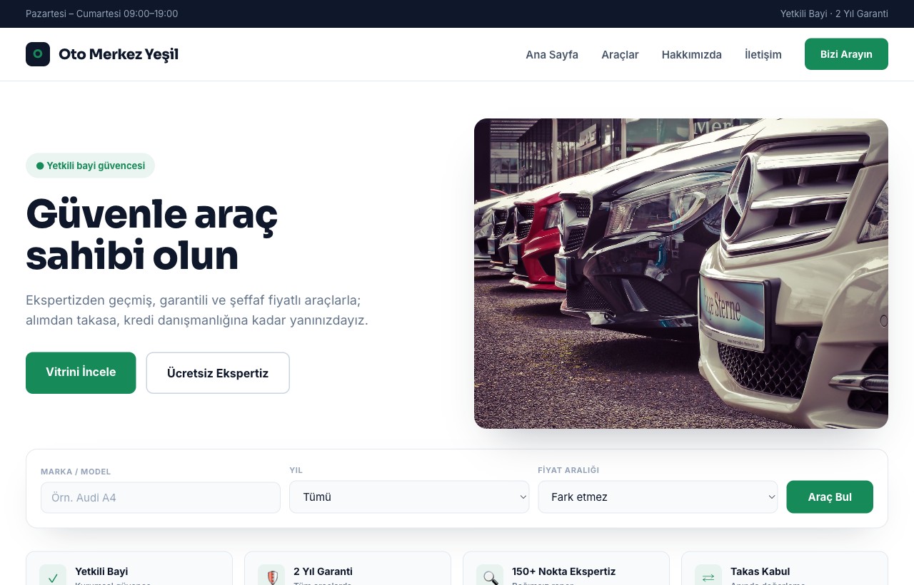 Otomotiv — Oto Merkez örneği