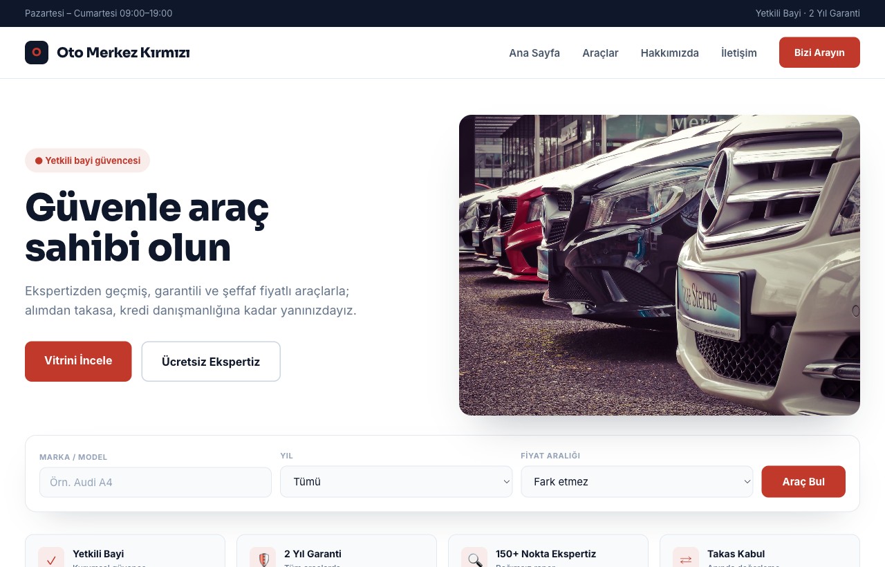 Otomotiv — Oto Merkez örneği