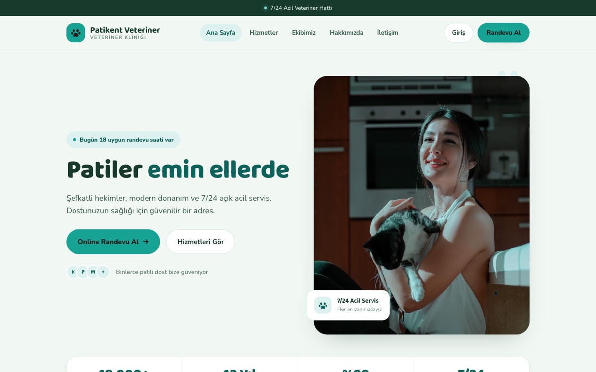 Veteriner Kliniği — Patikent örneği